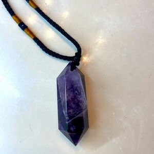 Amethyst Necklace- rope